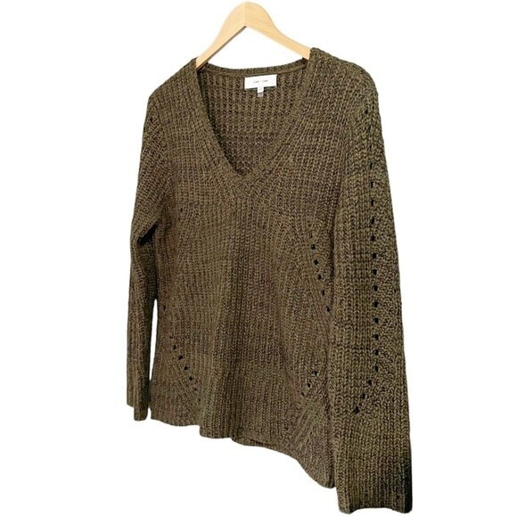 John + Jenn Revolve Constance Sweater Olive Green Pullover Women’s Size Medium - Picture 7 of 12